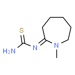 (Hexahydro-1-methyl-2H-azepin-2-ylidene)thiourea结构式