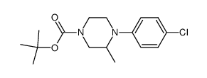 4-(4-Chloro-phenyl)-3-methyl-piperazine-1-carboxylic acid tert-butyl ester结构式