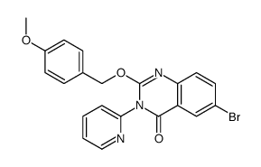 6-bromo-2-[(4-methoxyphenyl)methoxy]-3-pyridin-2-ylquinazolin-4-one Structure
