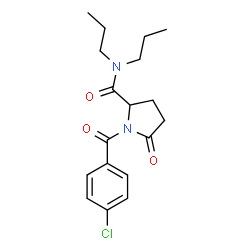 ()-1-(4-chlorobenzoyl)-5-oxo-N,N-dipropylpyrrolidine-2-carboxamide Structure