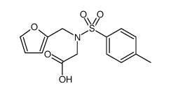 ((2-furylmethyl)[(4-methylphenyl)sulfonyl]amino)acetic acid structure