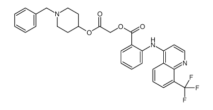 [2-(1-benzylpiperidin-4-yl)oxy-2-oxoethyl] 2-[[8-(trifluoromethyl)quinolin-4-yl]amino]benzoate Structure
