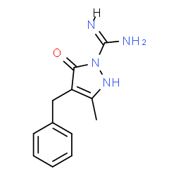 4-Benzyl-3-methyl-5-oxo-2,5-dihydro-1H-pyrazole-1-carboximidamide结构式