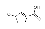 3-hydroxycyclopentene-1-carboxylic acid Structure