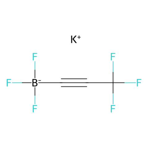 potassium trifluoro(3,3,3-trifluoroprop-1-ynyl)boranuide结构式