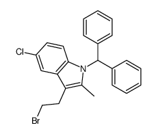 1-benzhydryl-3-(2-bromoethyl)-5-chloro-2-methylindole结构式