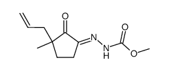 N'-[3-Allyl-3-methyl-2-oxo-cyclopent-(E)-ylidene]-hydrazinecarboxylic acid methyl ester Structure