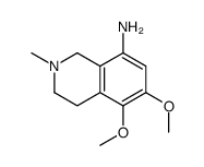 5,6-dimethoxy-2-methyl-3,4-dihydro-1H-isoquinolin-8-amine结构式