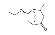 4-exo,6-endo-6-ethoxy-4-methyl-8-oxabicyclo(3.2.1)octan-2-one结构式