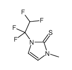 1-methyl-3-(1,1,2,2-tetrafluoroethyl)imidazole-2-thione Structure