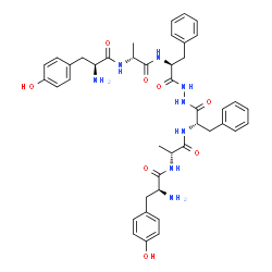 bis(tyrosyl-alanyl-phenylalaninamide)hydrazide Structure