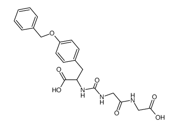 N-<(1R,S)-2-(4-Benzyloxyphenyl)-1-carboxyethylaminocarbonyl>glycyl-glycin结构式