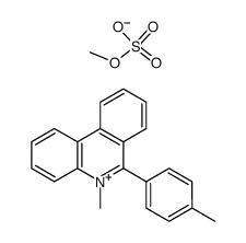 5-methyl-6-p-tolyl-phenanthridinium, methyl sulfate Structure