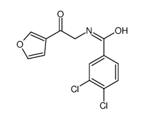 3,4-dichloro-N-[2-(furan-3-yl)-2-oxoethyl]benzamide结构式