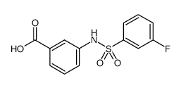 3-{[(3-fluorophenyl)sulfonyl]amino}benzoic acid Structure