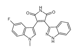 3-(5-fluoro-1-methyl-1H-indol-3-yl)-4-(1H-indazol-3-yl)-pyrrole-2,5-dione Structure