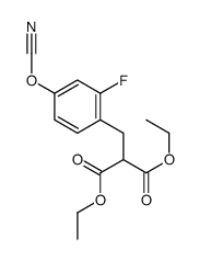 diethyl 2-[(4-cyanato-2-fluorophenyl)methyl]propanedioate结构式