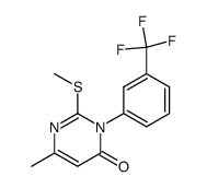 3-(3-trifluorophenyl)-6-methyl-2-methylthio-4(3H)-pyrimidinone结构式