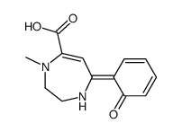 (7Z)-4-methyl-7-(6-oxocyclohexa-2,4-dien-1-ylidene)-2,3-dihydro-1H-1,4-diazepine-5-carboxylic acid结构式