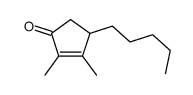 2,3-dimethyl-4-pentylcyclopent-2-en-1-one Structure