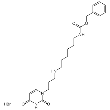 N-<3-(1-uracilyl)propyl>-N'-carbobenzoxyhexamethylenediamine hydrobromide Structure