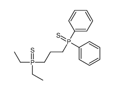 3-diethylphosphinothioylpropyl-diphenyl-sulfanylidene-λ5-phosphane结构式