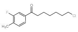 7-CHLORO-1-(3-FLUORO-4-METHYLPHENYL)-1-OXOHEPTANE结构式