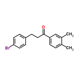 3-(4-Bromophenyl)-1-(3,4-dimethylphenyl)-1-propanone结构式