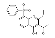 4(1H)-Quinolinone,3-acetyl-2-(methylthio)-8-(phenylsulfonyl)-结构式