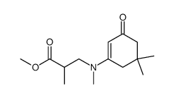 N,2-dimethyl-N-(5,5-dimethyl-3-oxocyclohex-1-enyl)-β-alanine methyl ester结构式