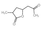 3-methyl-5-(2-oxopropyl)oxolan-2-one structure