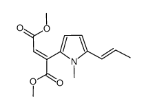 dimethyl (E)-1-methyl-5-(1-propen-1-yl)-2-pyrrolylbutenedioate结构式