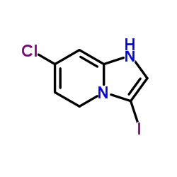 7-氯-3-碘-1,5-二氢咪唑并[1,2-a]吡啶结构式