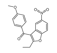 (2-ethyl-5-nitro-1-benzofuran-3-yl)-(4-methoxyphenyl)methanone结构式