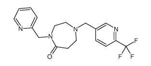 4-(2-Pyridinylmethyl)-1-{[6-(trifluoromethyl)-3-pyridinyl]methyl} -1,4-diazepan-5-one结构式