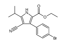 1H-Pyrrole-2-carboxylic acid, 3-(4-bromophenyl)-4-cyano-5-(1-methylethyl)-, ethyl ester结构式