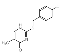 4(3H)-Pyrimidinone,2-[[(4-chlorophenyl)methyl]thio]-5-methyl- Structure