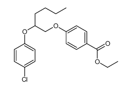ethyl 4-[2-(4-chlorophenoxy)hexoxy]benzoate Structure