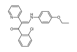 1-(2-chlorophenyl)-3-[(4-ethoxyphenyl)amino]-2-(2-pyridinyl)-2-propen-1-one Structure