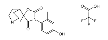 3'-(4-hydroxy-2-methylphenyl)-quinuclidine-3-spiro-5'-oxazolidine-2',4'-dione trifluoroacetate salt Structure