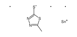 trimethyl-[(5-methyl-1,3,4-thiadiazol-2-yl)sulfanyl]stannane Structure