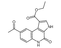 8-acetyl-4-oxo-4,5-dihydro-3H-pyrrolo[2,3-c]quinoline-1-ethyl carboxylate结构式