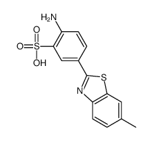 2-amino-5-(6-methylbenzothiazol-2-yl)benzenesulphonic acid structure