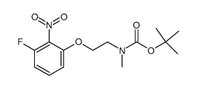 [2-(3-fluoro-2-nitro-phenoxy)-ethyl]-methyl-carbamic acid tert-butyl ester结构式