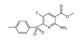 2-amino-5-fluoro-6-(4-methylphenylsulfonyl)-nicotinic acid methyl ester Structure