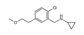 N-[[2-chloro-5-(2-methoxyethyl)phenyl]methyl]cyclopropanamine Structure