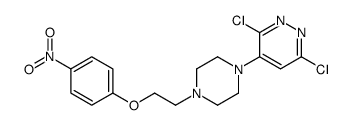 3,6-dichloro-4-[4-[2-(4-nitrophenoxy)ethyl]piperazin-1-yl]pyridazine结构式