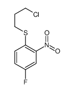 1-(3-chloropropylsulfanyl)-4-fluoro-2-nitrobenzene结构式