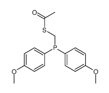 S-[bis(4-methoxyphenyl)phosphanylmethyl] ethanethioate结构式