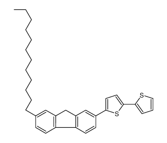 2-(7-dodecyl-9H-fluoren-2-yl)-5-thiophen-2-ylthiophene结构式